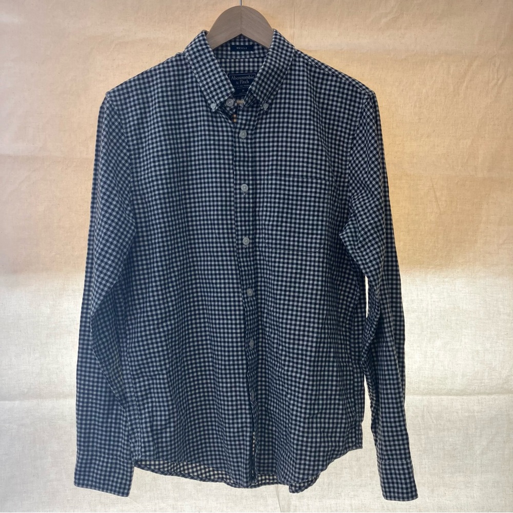 Abercrombie & Fitch Gingham Button-Down Shirt Men’s M (Muscle Fit)